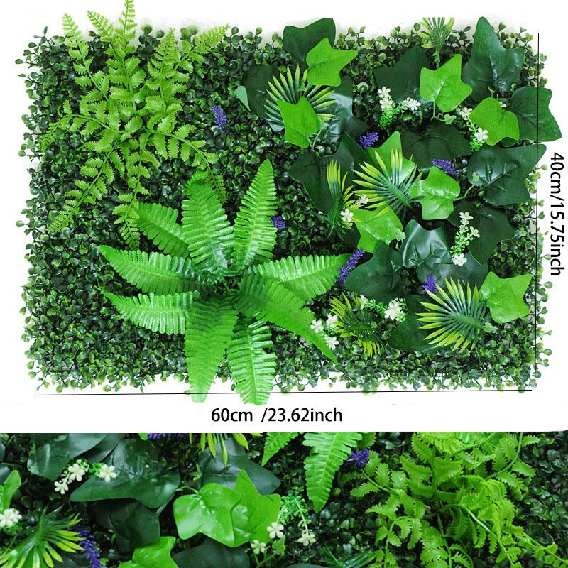 

40X60cm Artificial Plants Grass Wall Panel Boxwood Hedge for Outdoor Home Garden Fence Jungle Decoration Fake Plant Landscape