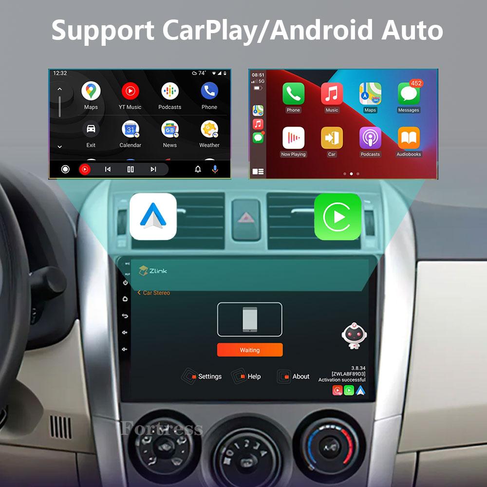 9" Android14Car Stereo Radio for Toyota Corolla E140/150 2007 2008 2009 2010 2011 2012 2013 Multimedia Player 2 Din DVD Speaker