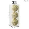 3Pcs/Set Creative Christmas Tree Balls Shiny Xmas Baubles Durable Xmas Ornament Ball  Scene Supplies
