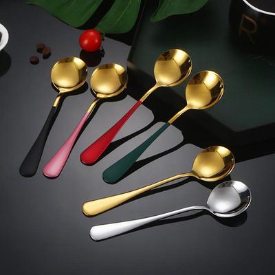 כפית נירוסטה ארוכה בסגנון קוריאני חמוד בצורת אבטיח