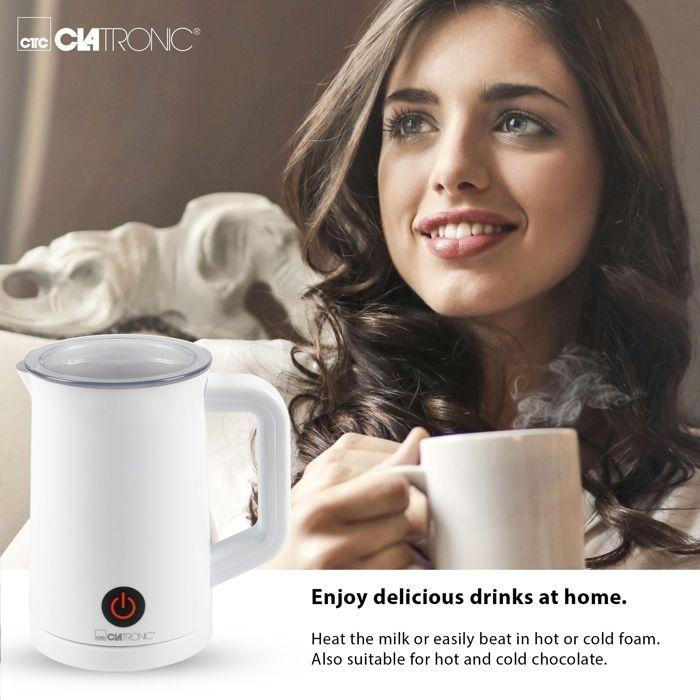 Mousseur À Lait - Clatronic - MS 3693 - 500 W - Fonction De Chauffage - Anti-éclaboussures