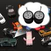 2 Pieces 1/64 RC Car Wheels and Tires Accessory Durability Portable Sturdy Professional Replacement