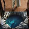 3D Vision Trap Doormat Entrance Door Rug Bathroom Door Waterproof Mat Anti-slip Floor Mat Washable Bedroom Decor Soft Carpet