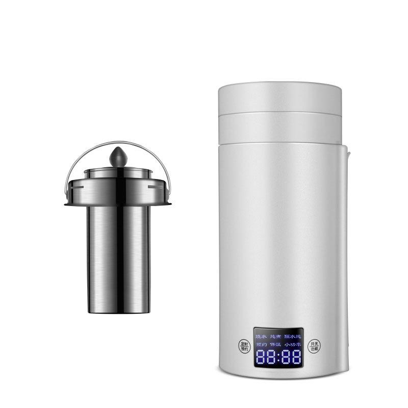 Portable Mini Electric Kettle Hot Water Thermal Heating Boiler Travel Teapot Cup Milk Heater Stew Porridge Cooker 110V 220V bianco