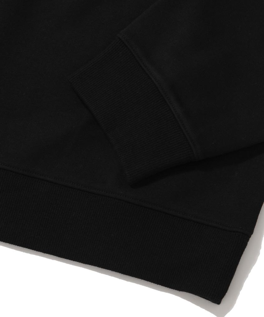 STENDS [M~4Xl] All Day Semi-Over Sweatshirt_Black