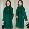 Autumn and Winter New Imitation Leather Coat Women's Long Imitation Mink Hair Mink Women's Clothing Thin Stand-up Coat