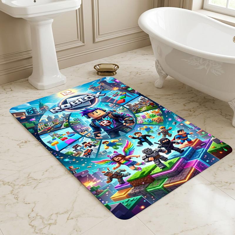 Roblox World Living Room Nonslip Area Rug Soft Carpet For Bedroom Game Playroom Sofa Office Home Decor Doormat Christmas Gift C922240