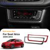 Real Soft Carbon Fiber Sticker LHD RHD Car Central Control AC Frame Panel Trim For Seat Ibiza 2009 2010 2011 2012 2013 2014