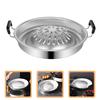 Grill Plate Bbq Pan Accessory Outdoor Cooking Roaster Supplies Aluminum Charcoal Grilling Tray Korean Frying Pans
