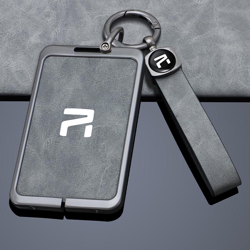 Rising 2024 R7 F7 Key Card Holder: Zinc Alloy NFC Car Case with Buckle for Men