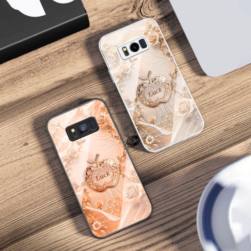 Lucky and Romantic Love For Samsung S25 S25 Edge S25Ultra S8 9 S10 20 U Ltra S21 Pro 22 Plus S23 FE S24 Ultra Glass Phone Case