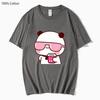 Couple Shirt Bubu Is Watching Movie With Dudu Tshirts Cartoon Cute Graphic Tshirt Unisex Kawaii Y2k Top 100 Cotton Unisex Clothes