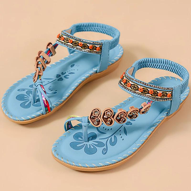 Fashion Women's Sandals Bohemia Style Sandals Summer New Shoes for Woman Flip Flops Beach Summer Shoes Women Low Heels Footwear
