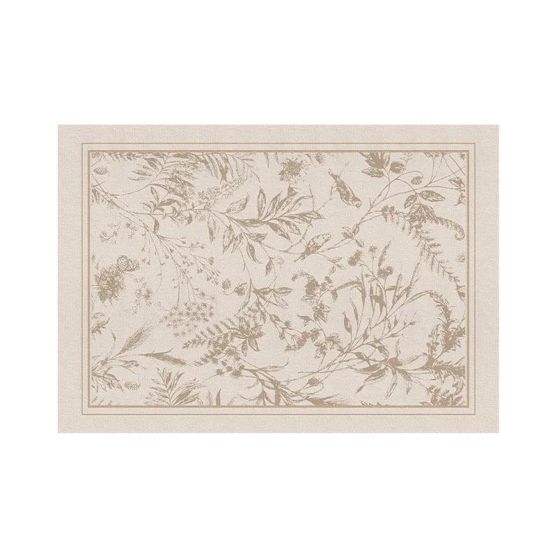 

Французский кремовый ковер для гостиной, скандинавский простой ковер для украшения дома, современная спальня, прикроватный мягкий коврик для пола, нескользящий ковер для коридора 40X60cm-16x24in