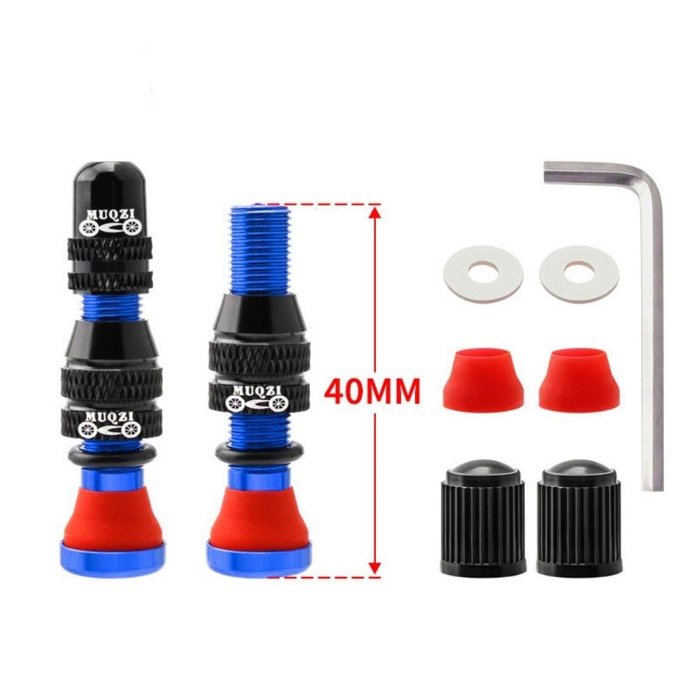 

1 Set 40mm/60mm Bike Schrader Valve with Wrench Schrader Valve Kits Bicycle Repair 40mm синий