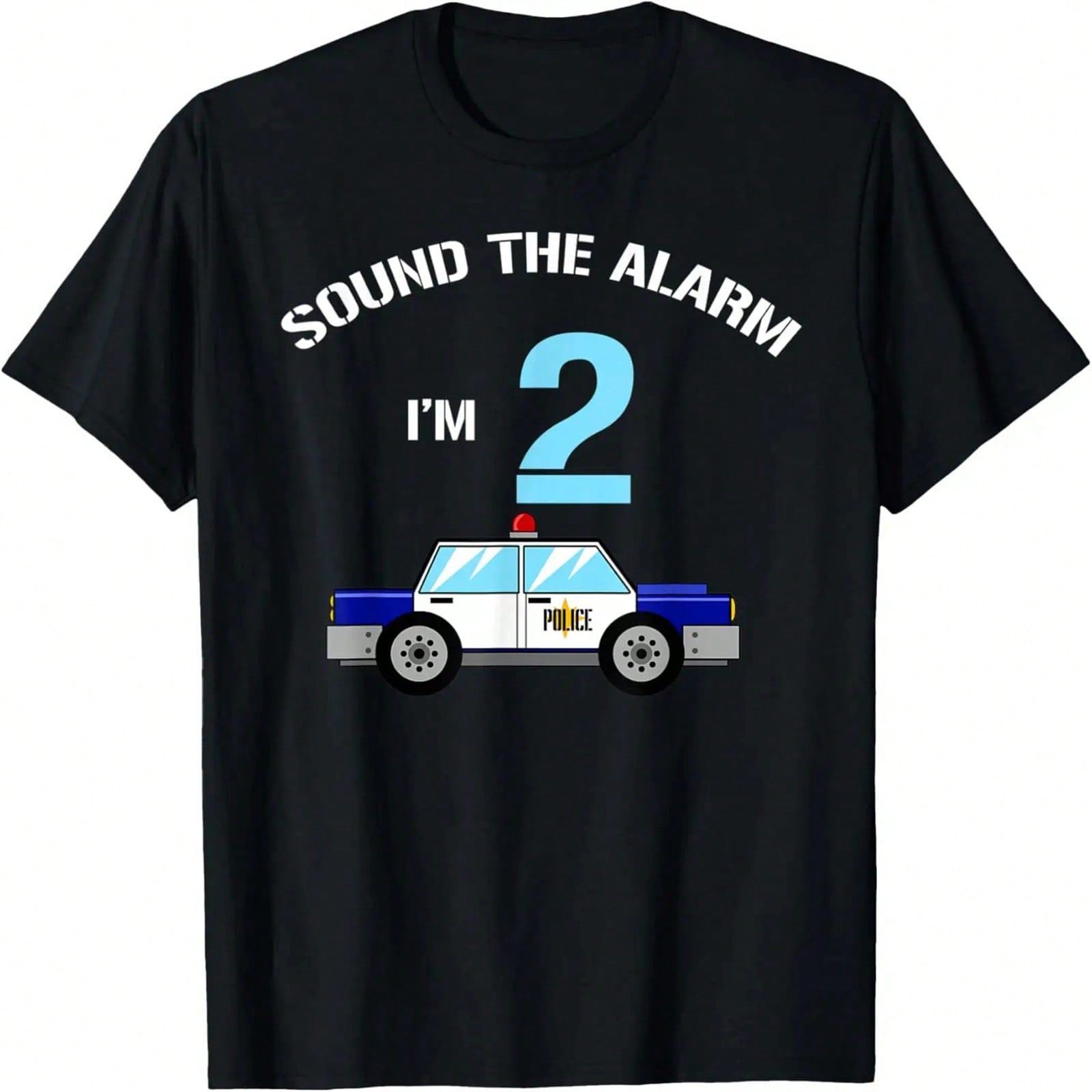 Sound The Alarm I m 2 _ 2nd Birthday Car Tee T-Shirt S разноцветный