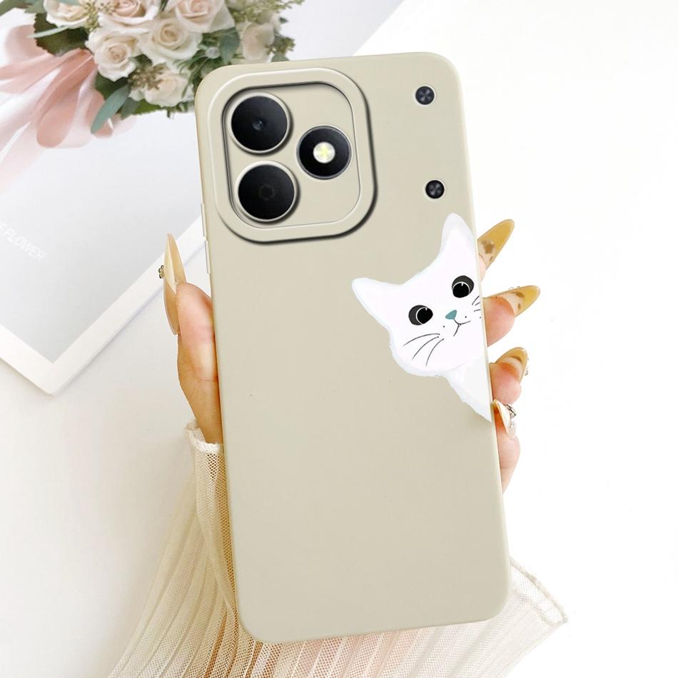 Für Realme Note 80 RMX5388 Niedliche Katze Blume Cartoon Handyhülle Für Realme Note80 4G Weiche Silikonhüllen Stoßfänger