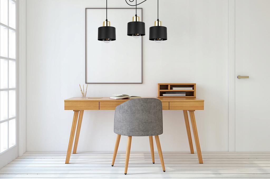 MODERN CEILING HANGING LAMP BLACK LED LAMP