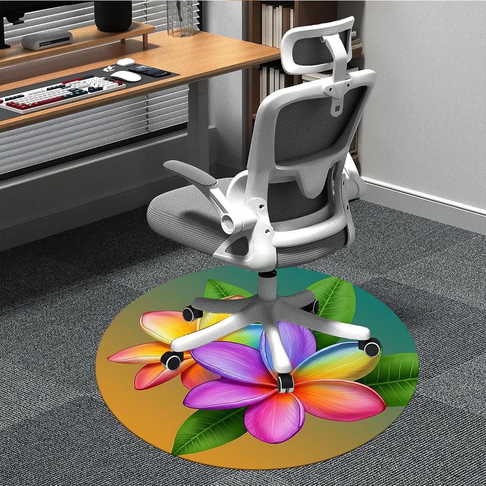 

1pc Tropical Flowers Chair Carpet for Office, Soft Flannel Throw Mat, Perfect for Office,Holiday Party Decoration Choice yy251113106 80cm by 80cm