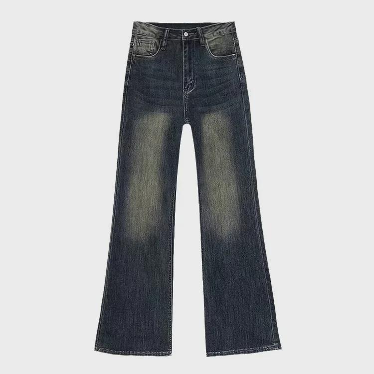 Plus Size Pear-Shaped High Waist Flared Jeans for Women - Spring/Autumn 2026