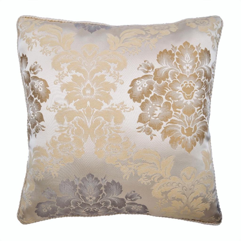 The HomeCentric Cushion Cover Couch Beige Couch Jacquard Decorative Throw Pillow Covers  Damask Jacquard Victorian Pillow - Rococo Fantasy