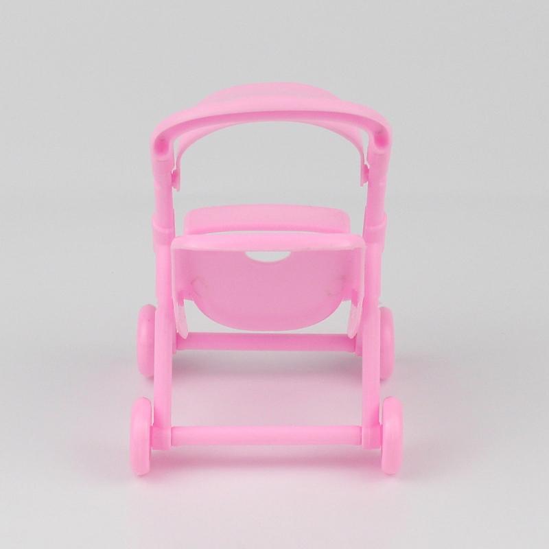 Mini Dollhouse Baby Stroller for Girl for Doll Miniature Trolley Toys for Doll House Decoration Kids for Play House Educ