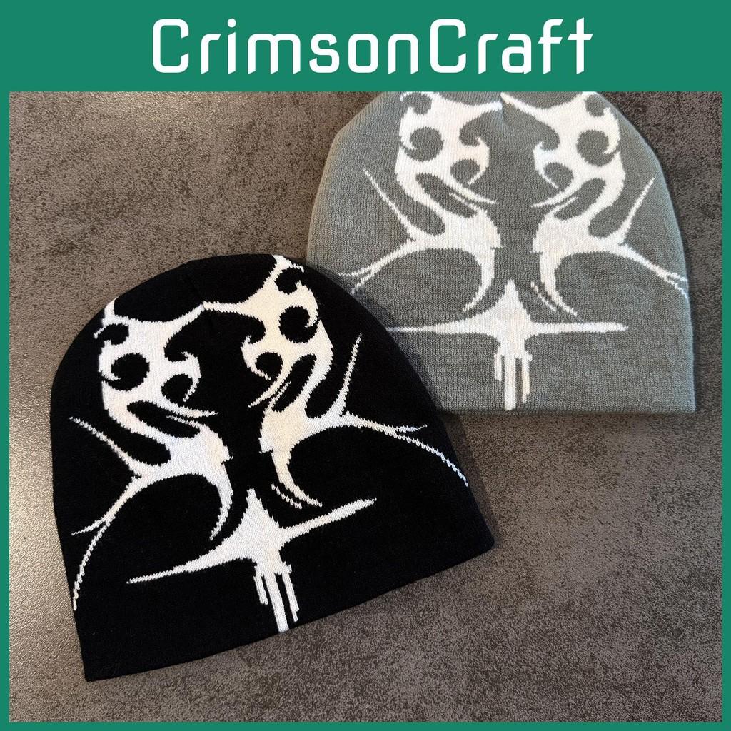 Color Blocked Fashion Flame Pattern Neutral Casual Knitted Hat Autumn For