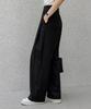 Peulenchisikeu [Life360] [3-Fold Length] Belle Époque Folding Pintuck Stripe Wide Slacks_F6S238Sl (E Type)