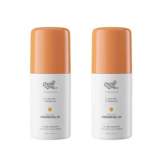 

Chemist at Play Under-Arm Roll-On For Exfoliates Underarm Each 80ml Pack Of 2 MR461