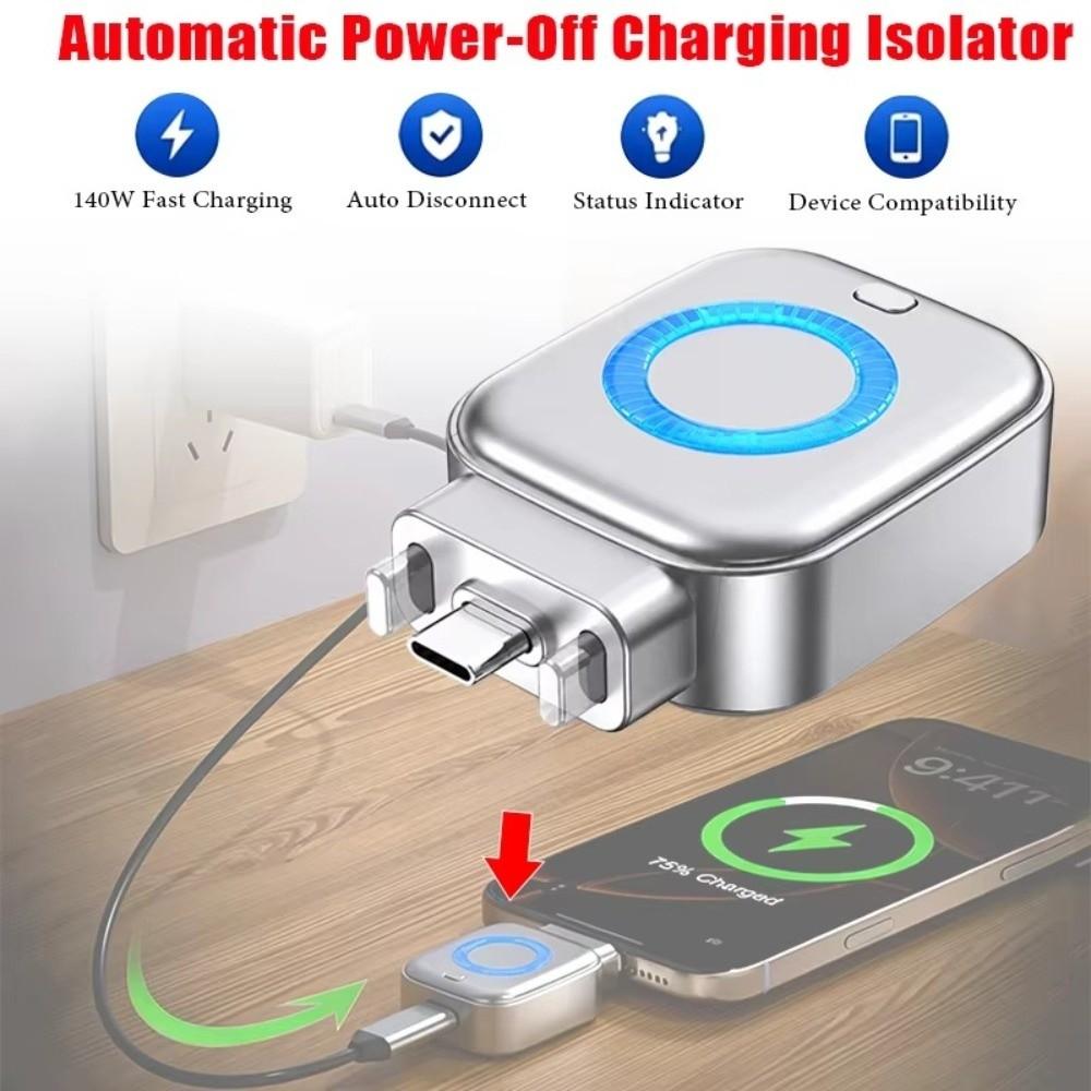 Type-C Connector Auto Power Cut Off Charger Intelligent Separator USB C Adapter Phone Charging