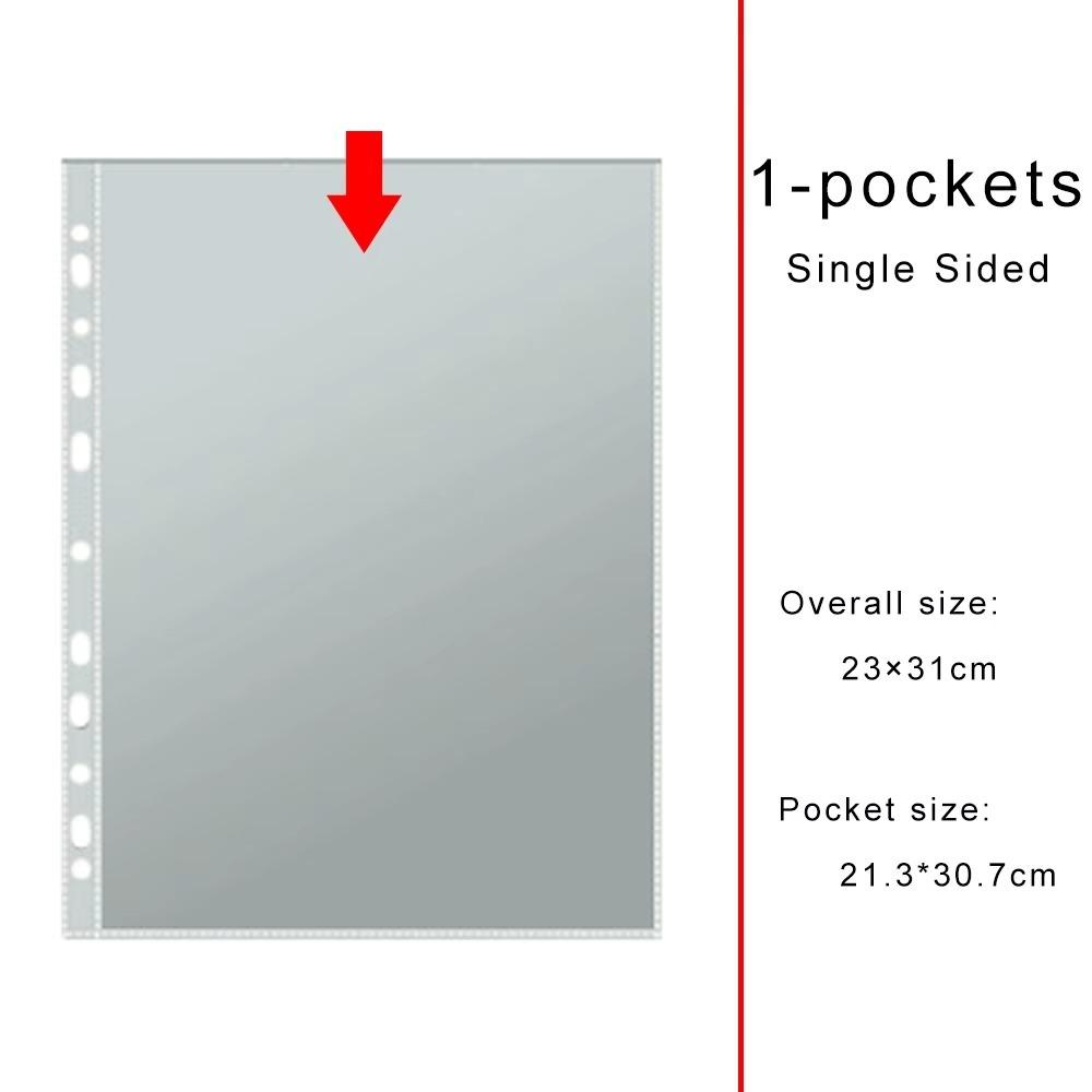 11-Hole Photo Album Pages A4 Photocards Sleeves Binder Refill Inner Page