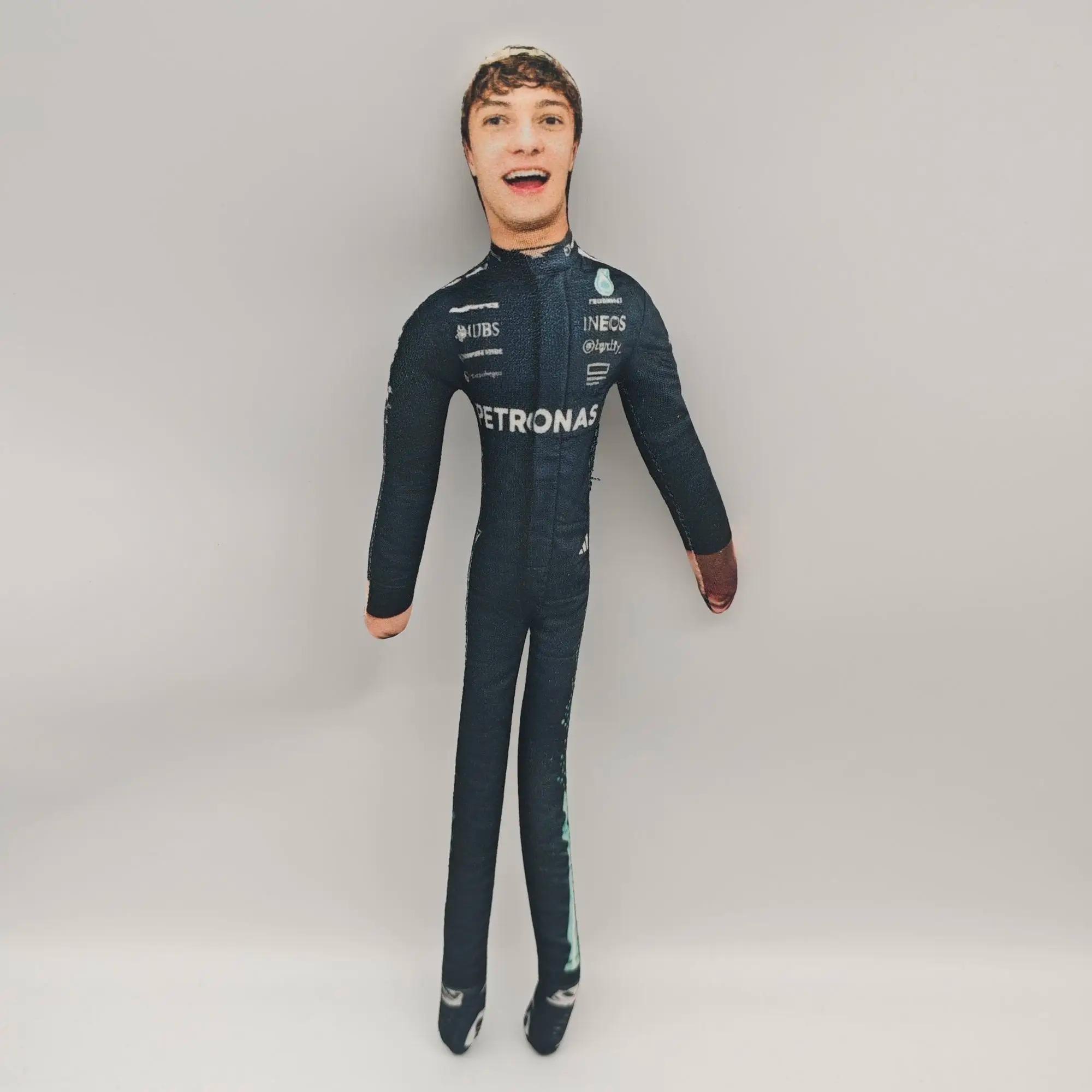 Poupée en peluche douce de 30 cm Charles Leclerc Oscar Piastri Antonio Piastri Style abstrait Ornement de bureau créatif pour supporters adultes 30CM