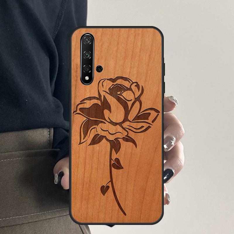 

Tree Rose Skull Cactus Wood For Huawei Nova 12s 12i 11i 7i 8i 9 10 SE Y91 Y90 Y60 Y70 Y72 Y61 P60 Pro P30 P40 Lite Case Huawei Nova 11