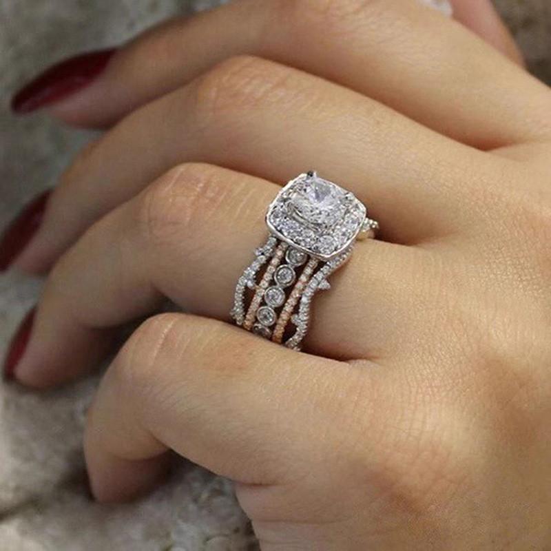 CopperGorgeous Cubic Zirconia Women Rings Temperament Elegant Female Engagement Wedding Jewelry
