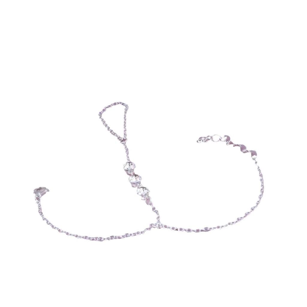 Adjustable Women's Fashion Jewelry with 3 Exquisite Diamonds - European & American Style