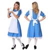 Costume da Alice nel Paese delle Meraviglie per Donna Adulta Halloween Cosplay Lolita Maid Festa Vestito
