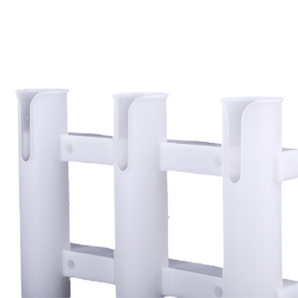 Wall Mounted Fishing Rod Holder Bracket 3 Rods Tube Plastic Boat Fishing Rod Racks