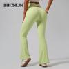 [| ZHEJIN] European and American Yoga High Waist Nude Flared Pants Women's Casual Fitness Trousers
