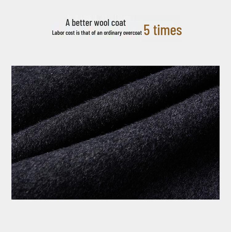 Elegant Double-Sided Wool Coat with Doll Collar and Multi-Button Design