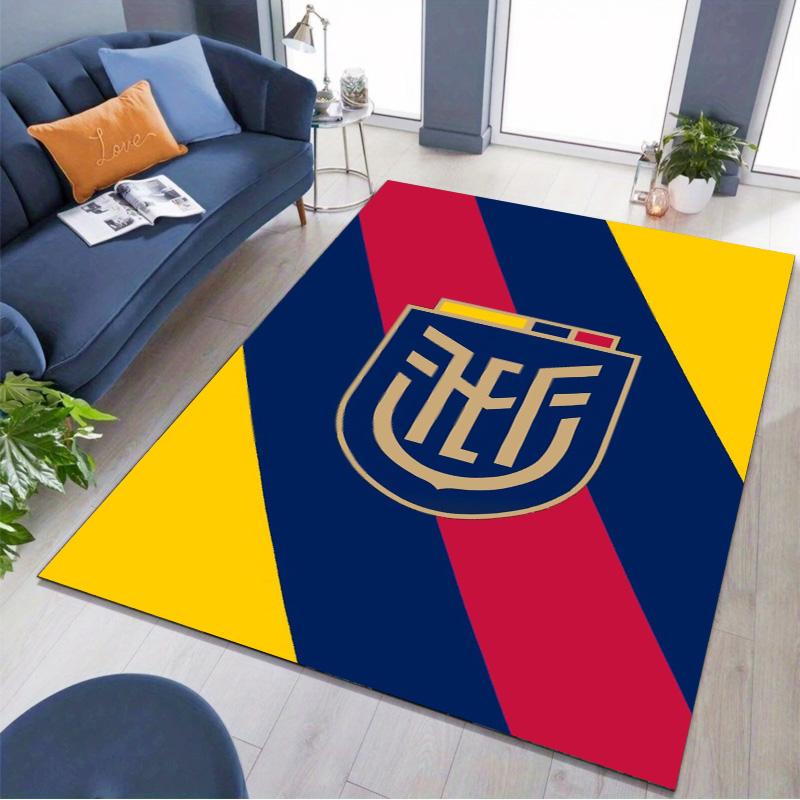 Ecuador National Football Team Crest Print Non‑Slip Rug, Sports Fan Decor Carpet for Bedroom Living Room Home