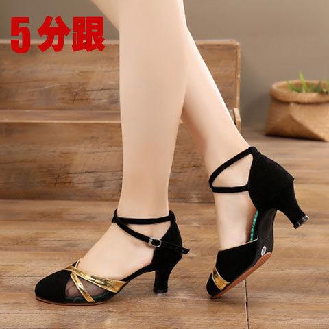 New Style Latin Dance Shoes for Women Flash Chip African Print Salsa Dance Shoes Women's Ballroom Dance Sandal Hight Heel 5cm3cm