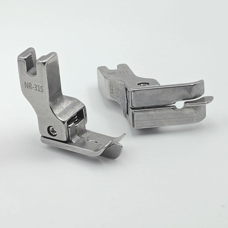 2PCS NR-31S NL-31S Right Left Stitch in Ditch Guide Presser Foot For Pack Waist Hidden Industrial Lockstitch Sewing Accessories