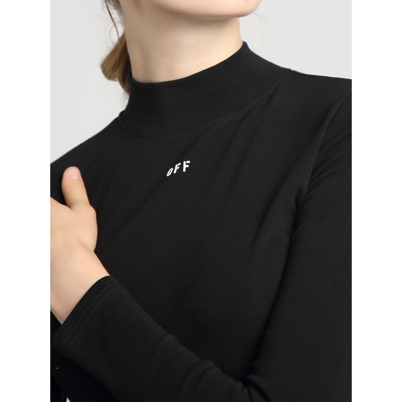 Half Turtleneck Super Hot Letter Underwear Blouse Female 2025 Fall and Winter Long Sleeve Pure Cotton T-shirt Knitted Inner Match Can Be Outerwear Top