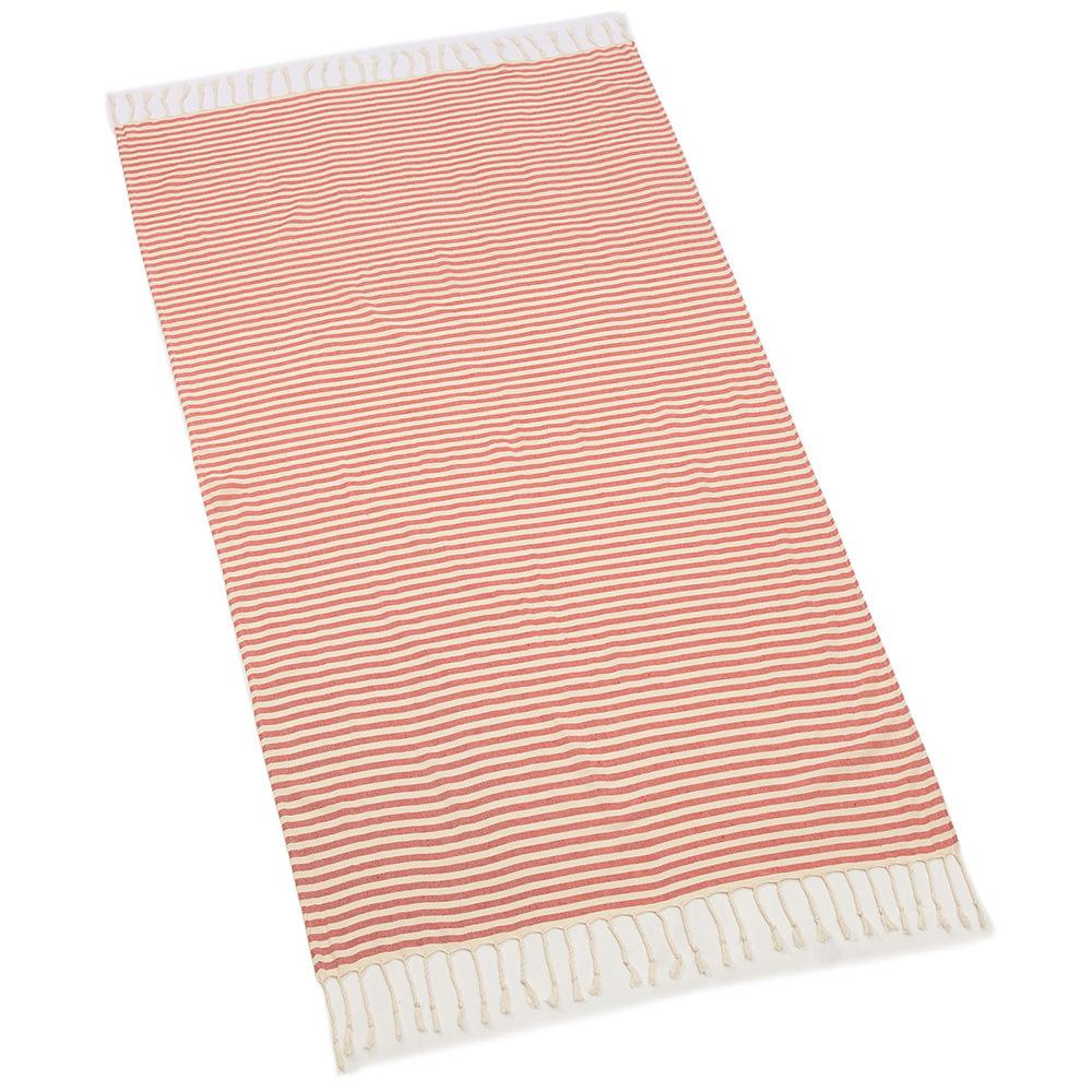 Striped Tassel Beach Towel Color Weaving Can Be Embroidered Anti-sand Water-absorbent Large Bath Towel