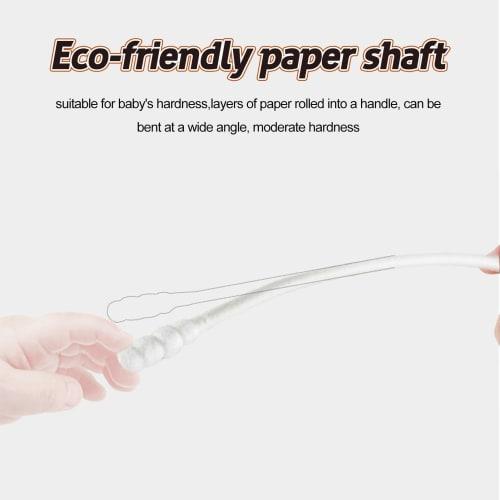 Baby Safety Cotton Swabs, Cotton Buds for Babies | Double-Ended Swabs with Storage Case | Wooden Sticks, Cleaning Tool for Hygiene and Beauty Care