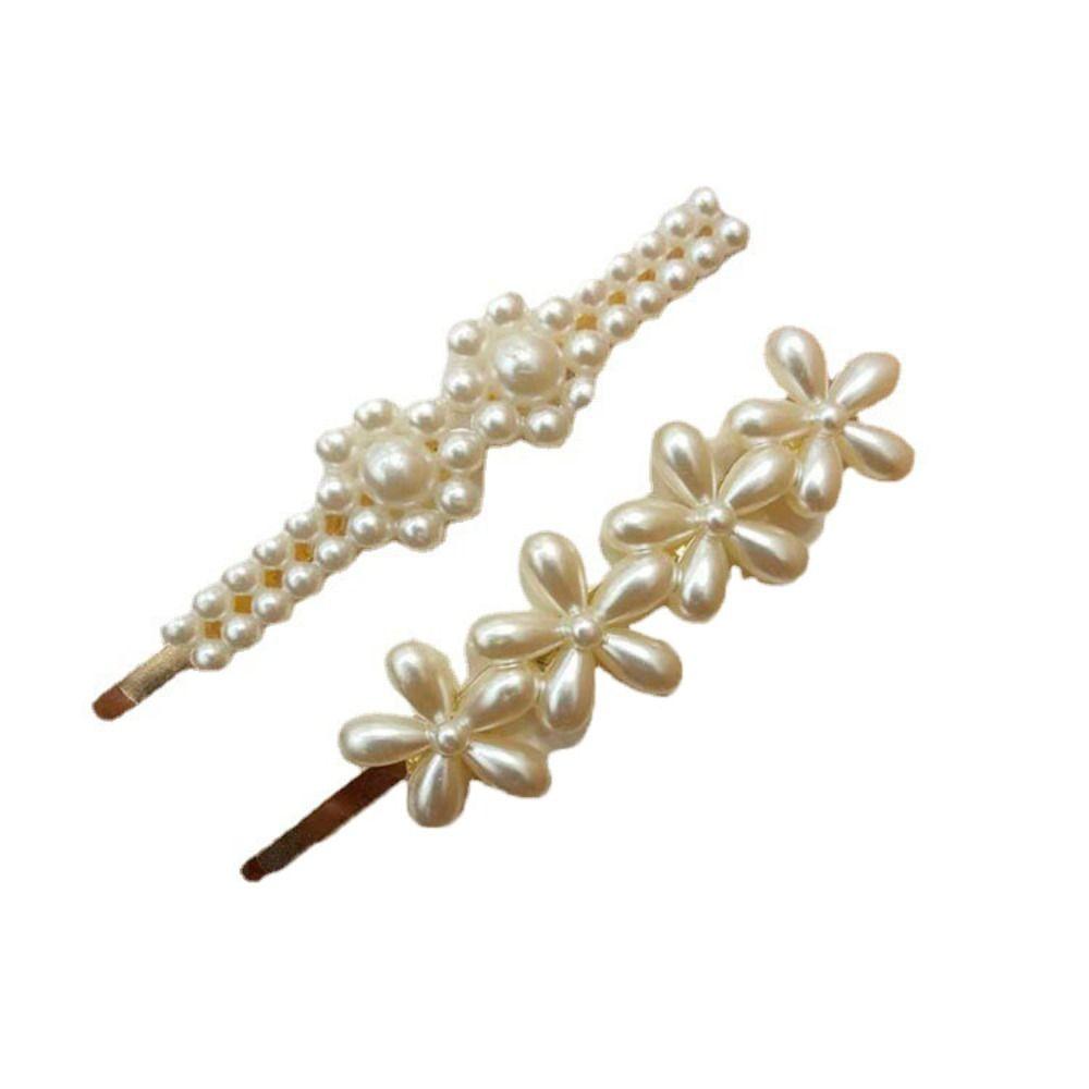 

18pcs/set Bangs Clip Zinc Zinc Alloy Hair Clips Geometric Duckbill Clips Fashion Pearl Hairpin Set Lady 18pcs