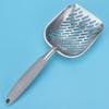 Aluminum Alloy Pet Cat Litter Scoop Sifter Shovel Hollow Dog Puppy Waste Holder(Black)