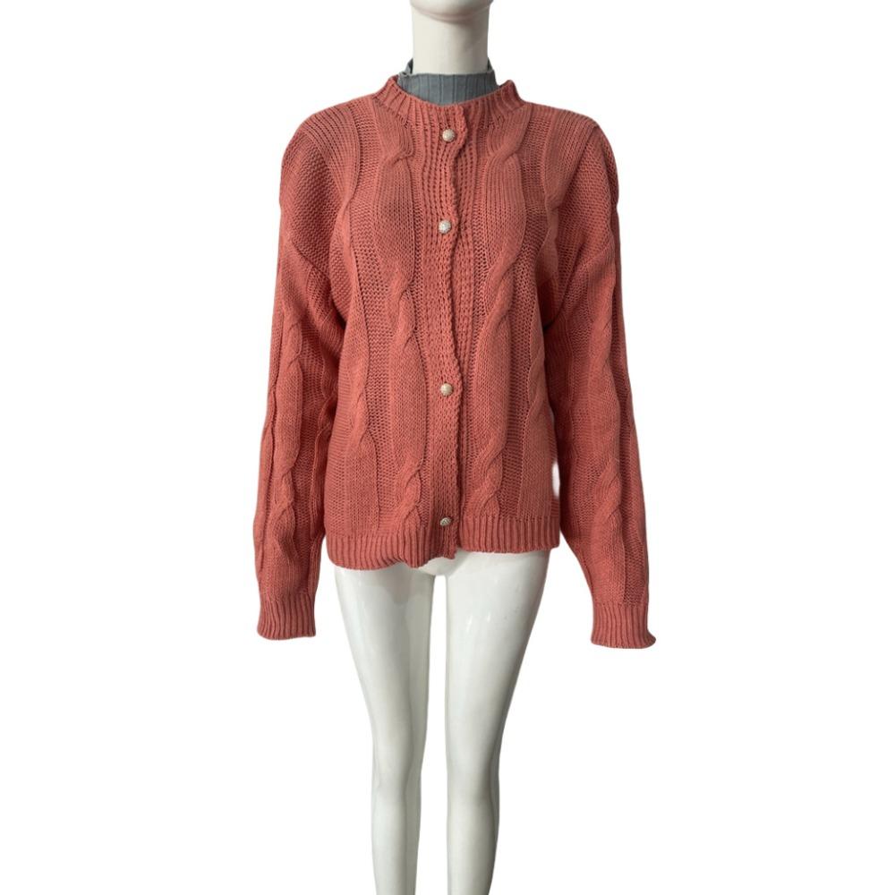 

Новый осенне-зимний свитер, женский кардиган крупной вязки, короткое свободное пальто на пуговицах XL оранжевый