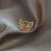 Trendy New Fashion Silver Color Open Dancing Moving Butterfly Rings Dainty Insect Minimalist Rings For Women Girl Jewelry