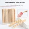 Disposable Bamboo Lip Brush with Wooden Handle